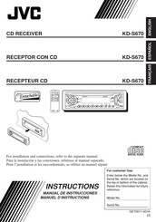 JVC KD-S670 Manual De Instrucciones