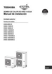 Toshiba Estia HWS-1105H-E Manual De Instalación