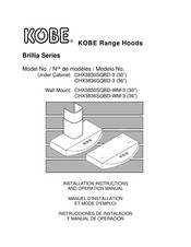 KOBE CHX3830SQBD-3 Instrucciones De Instalación Y Manual De Operación