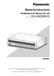 Panasonic WJ-NX200K/G Manual De Instrucciones