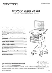 Ergotron StyleView Electric Lift Cart Guia Del Usuario