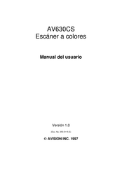 Avision AV630CS Manual Del Usuario