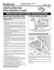 NuTone 765HL Manual De Instrucciones