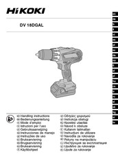 HIKOKI DV 18DGAL Instrucciones De Manejo