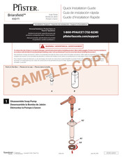 Pfister Briarsfield KSD-T1 Guía De Instalación Rápida