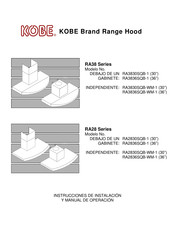 KOBE RA2830SQB-1 Instrucciones De Instalación Y Manual De Operación