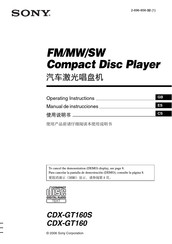 Sony CDX-GT160S Manual De Instrucciones