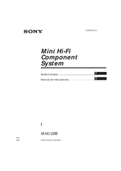 Sony MHC-GR8 Manual De Instrucciones