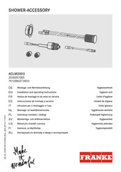 Franke ACLM2003 Instrucciones De Montaje Y Servicio