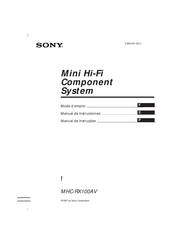 Sony MHC-RX100AV Manual De Instrucciones