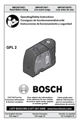 Bosch GPL 2 Instrucciones De Funcionamiento