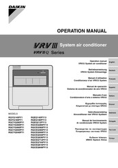 Daikin VRV III RQCEQ848PY13 Manual De Operación