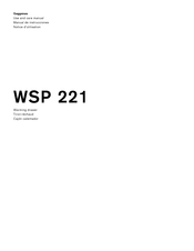Gaggenau WSP 221 Manual De Instrucciones