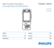 Philips POCKET MEMO DPM8300 Manual De Instrucciones