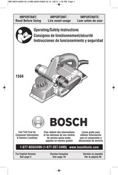 Bosch 1594 Instrucciones De Funcionamiento Y Seguridad