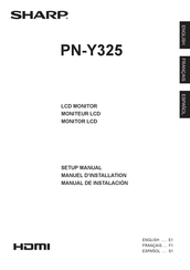 Sharp PN-Y325 Manual De Instalación