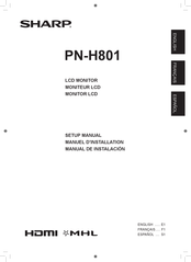 Sharp PN-H801 Manual De Instalación