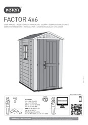 Keter FACTOR 4x6 Manual Del Usuario