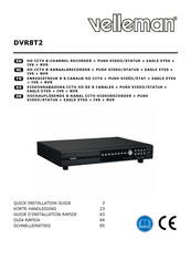 Velleman DVR8T2 Guía Rápida De Inicio