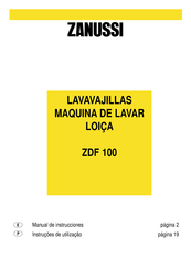 Zanussi ZDF 100 Manual De Instrucciones