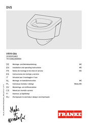 Franke DVS VR99-086 Instrucciones De Montaje