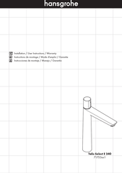 Hansgrohe Talis Select E 240 71753 1 Serie Instrucciones De Montaje / Manejo / Garantía