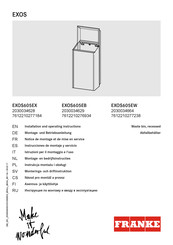 Franke EXOS Instrucciones De Montaje