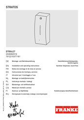 Franke STRATOS STRX627 Instrucciones De Montaje Y Servicio