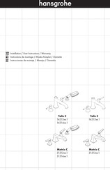 Hansgrohe Metris C 31313 1 Serie Instrucciones De Montaje