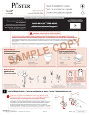 Pfister Tenet LG42-TNT Guía De Instalación Rápida