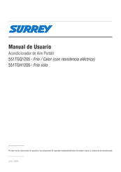 SURREY 551TGQ1205 Manual De Usuario