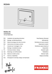 Franke RODAN RODX619E Instrucciones De Montaje Y Servicio