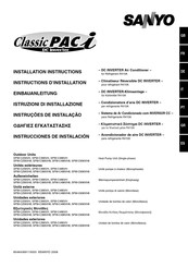 Sanyo Classic PACi SPW-C366VH Instrucciones De Instalación