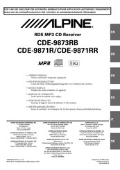 Alpine CDE-9871RR Manual De Instrucciones