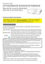 Hitachi CP-EW302N Manual De Usuario (Detallado