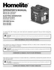 Homelite HG1800 Serie Manual Del Operador