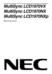 NEC MultiSync LCD1970VX Manual Del Usuario