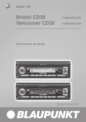 Blaupunkt Vancouver CD35 Instrucciones De Manejo