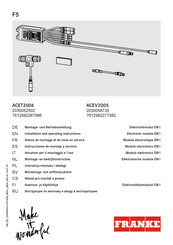 Franke ACEV2005 Instrucciones De Montaje Y Servicio