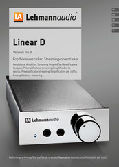 Lehmannaudio Linear D  mk II Manual De Instrucciones