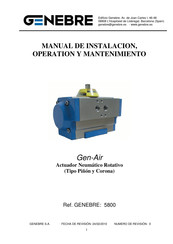 Genebre GN 20 Manual De Instalación, Operación Y Mantenimiento