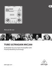 Behringer TUBE ULTRAGAIN MIC200 Manual De Uso