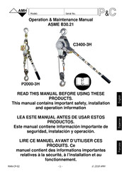 AMH C3400-3H Manual De Operación Y Mantenimiento