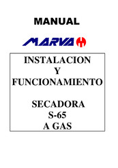 MARVA S-65 Instrucciones De Instalación Y Funcionamiento