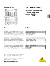 Behringer PRO MIXER DJX750 Manual De Uso