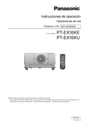 Panasonic PT-EX16KE Instrucciones De Operación