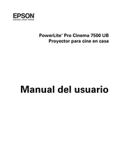 Epson PowerLite Pro Cinema 7500 UB Manual Del Usuario