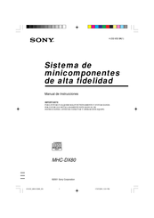 Sony MHC-DX80 Manual De Instrucciones
