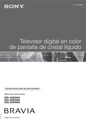 Sony Bravia KDL-52W3000 Manual De Instrucciones