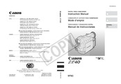 Canon ZR40 Manual De Instrucciones